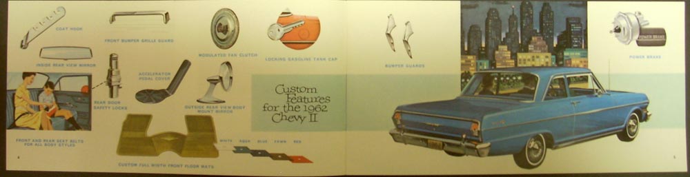 1962 Chevrolet Chevy II Dealer Accessories Catalog NOS Original Custom Features