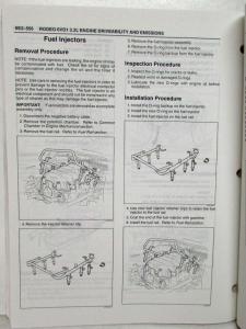 2001 Honda Passport Fuel & Emissions Service Manual - Isuzu Rodeo 3.2L