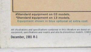 1966 Chevrolet Tilt Cab Diesel 70000 Trucks Sales Brochure Original Revised R1