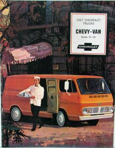 1967 Chevrolet Chevy Van Series 10 20 Color Sales Brochure Original