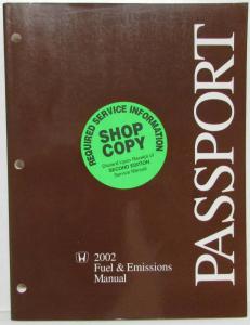 2002 Honda Passport Fuel & Emissions Service Manual - Isuzu Rodeo 6VD1 3.2L