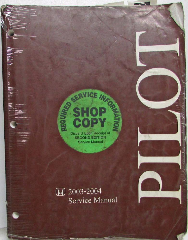 2004 HONDA PILOT SERVICE MANUAL PDF visual data 4