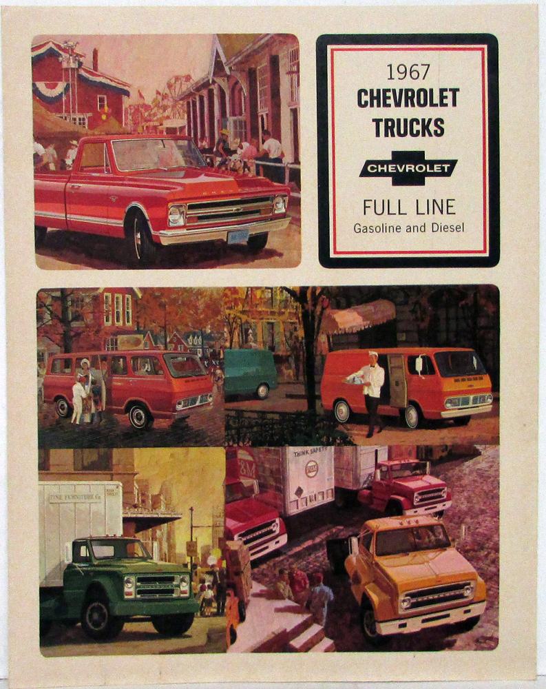 1967 Chevrolet Full Line Gas Diesel Truck Pickup Med Heavy Duty Sales Folder Rev