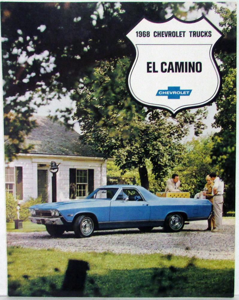 1968 Chevrolet El Camino Truck Dealer Sales Brochure Folder Original Revised R1