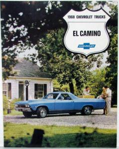 1968 Chevrolet El Camino Truck Dealer Sales Brochure Folder Original Revised R1