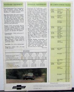 1967 Chevrolet El Camino Truck Dealer Sales Brochure Folder Original Revised R1