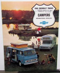 1968 Chevrolet Campers RV Series 10 20 30 Truck Dealer Sales Brochure Original