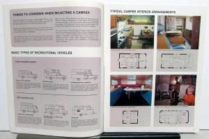 1968 Chevrolet Campers RV Series 10 20 30 Truck Dealer Sales Brochure Original