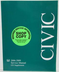 2006 2007 2008 2009 Honda Civic GX Service Shop Repair Manual Supplement