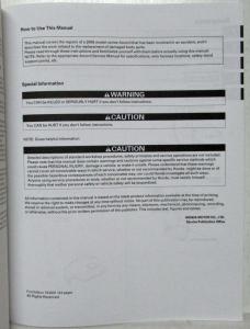 2008 Honda Accord Body Repair Service Manual