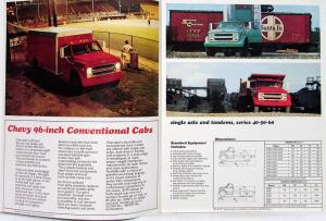 1969 Chevrolet Conventional Cab Series 40 to 80 Truck Brochure Original
