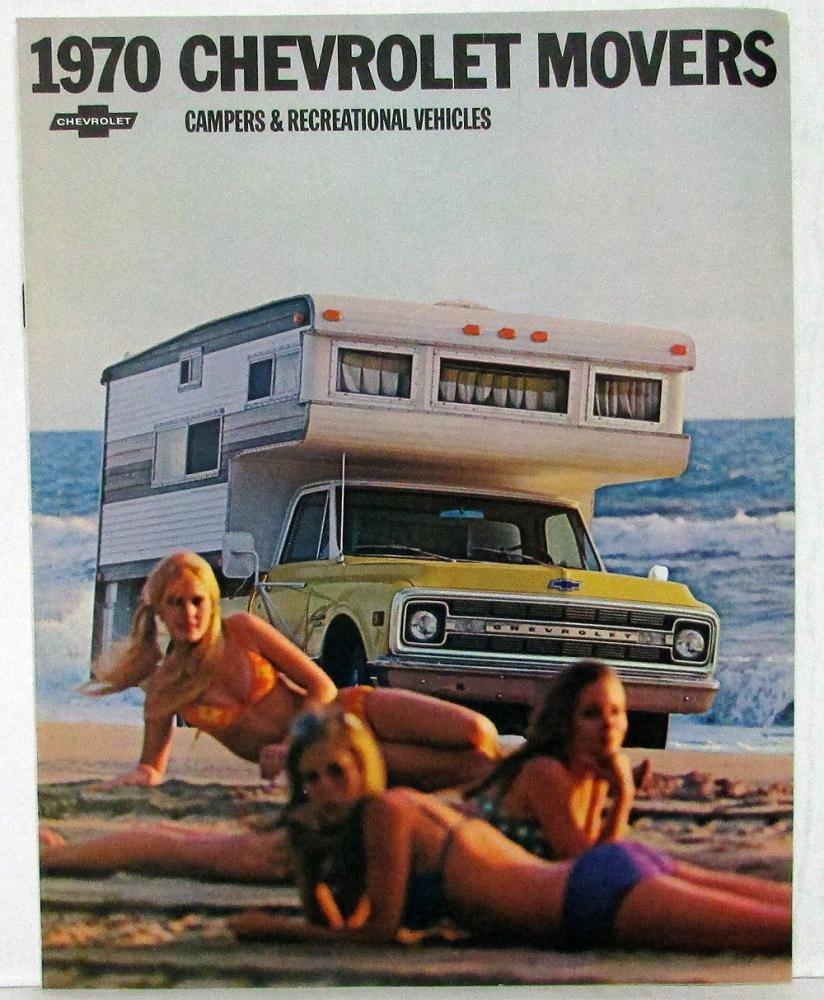 1970 Chevrolet Campers & RV Motor Home Van Truck Dealer Brochure Revised R1