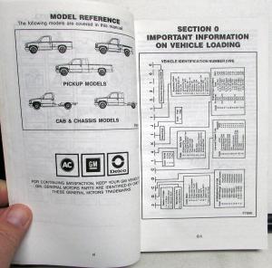 1990 Chevrolet C/K Series Truck Owners Manual Silverado Scottsdale 454 SS 4 W/D