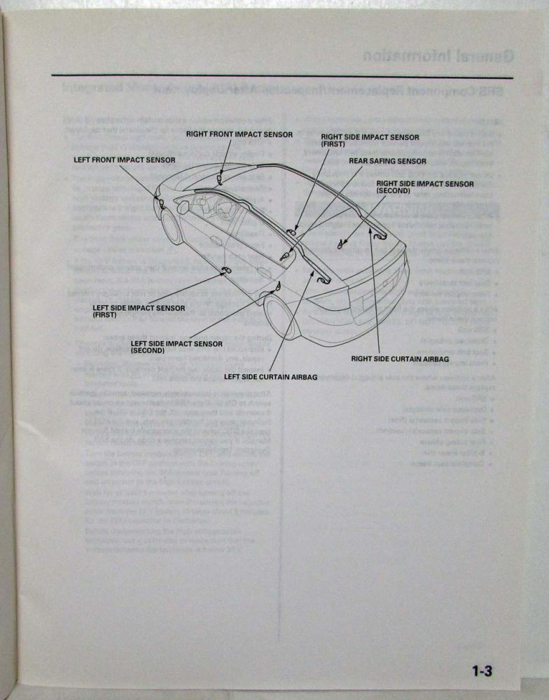 2010 Honda Insight Body Repair Service Manual