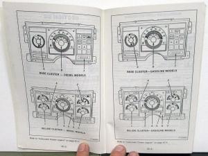 1988 Chevrolet C/K Series Truck Owners Manual Silverado 2 & 4 W/D 1500 2500 3500