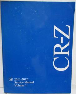 2011-2012 Honda CR-Z Service Shop Repair Manual 2 Vol Set