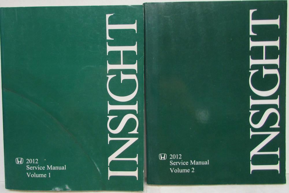 2012 Honda Insight Service Shop Repair Manual 2 Vol Set