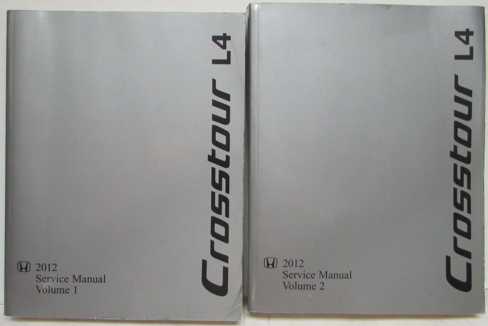 2012 Honda Crosstour L4 Service Shop Repair Manual 2 Vol Set