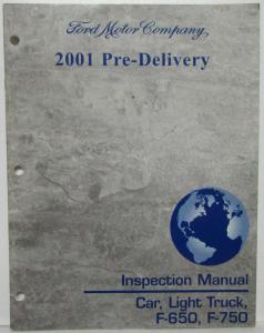 2001 Ford Pre-Delivery Inspection Manual Car - Light Truck - F-650 - F-750