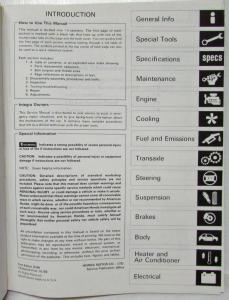 1987 Acura Integra Service Shop Repair Manual