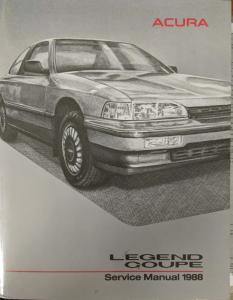 1988 Acura Legend Coupe Service Shop Repair Manual
