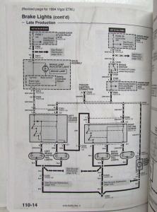 1994 Acura Vigor Electrical Troubleshooting Service Manual