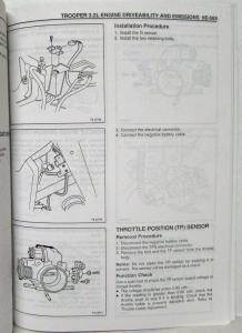 1996-1997 Acura SLX Fuel and Emissions Service Manual - Isuzu Trooper 3.2L