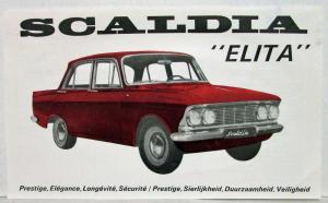 1966 Volga Scaldia Elita Spec Sheet - French & Dutch Text