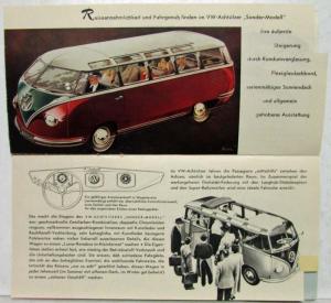 1953 VW Transporter Tabbed Pages Sales Brochure - German Text