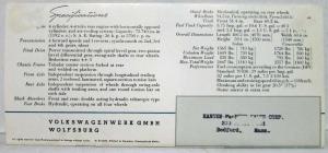 1958 VW Owning a Volkswagen is Like Being in Love Sales Brochure