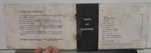 1965 Chevrolet Corvair Owners Manual Original 500 Monza Corsa