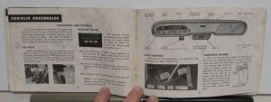 1965 Chevrolet Corvair Owners Manual Original 500 Monza Corsa