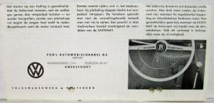 1960-1964? Volkswagen Saxomat Transmission Sales Folder - Dutch Text