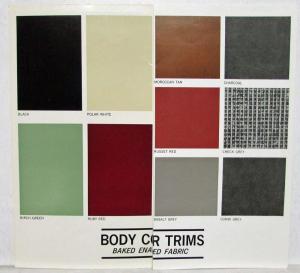 1966 Volkswagen Colours and Trim Sales Folder - UK Market