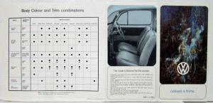 1966 Volkswagen Colours and Trim Sales Folder - UK Market