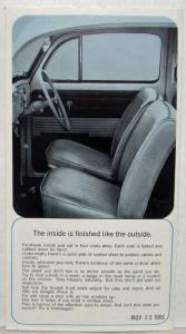 1966 Volkswagen Colours and Trim Sales Folder - UK Market