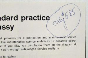 1965 Volkswagen Whats Behind Your VW Sales Booklet