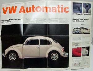 1968 Volkswagen New VW Program Sales Folder Poster - German Text