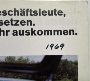 1969 VW Variant Driver Profiles Sales Brochure - German Text
