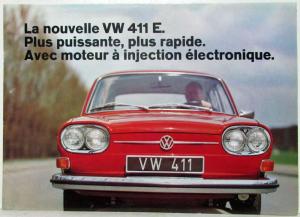 1970 VW New More Powerful 411 E Sales Folder - French Text