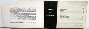 1962 Chevrolet Corvair Owners Manual Original 500 700 900 Monza Spyder Chevy 62