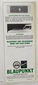 1970 Volkswagen and Blaupunkt Made for Each Other Sales Folder