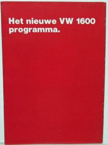 1970 Volkswagen The New VW 1600 Range Oversized Sales Brochure - Dutch Text