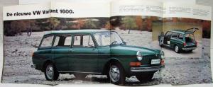 1970 Volkswagen The New VW 1600 Range Oversized Sales Brochure - Dutch Text
