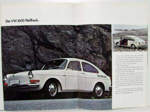 1971 Volkswagen Die VW 1600 Sales Brochure - German Text