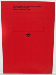 1971 VW 1600s Fastback and Variant Sales Brochure