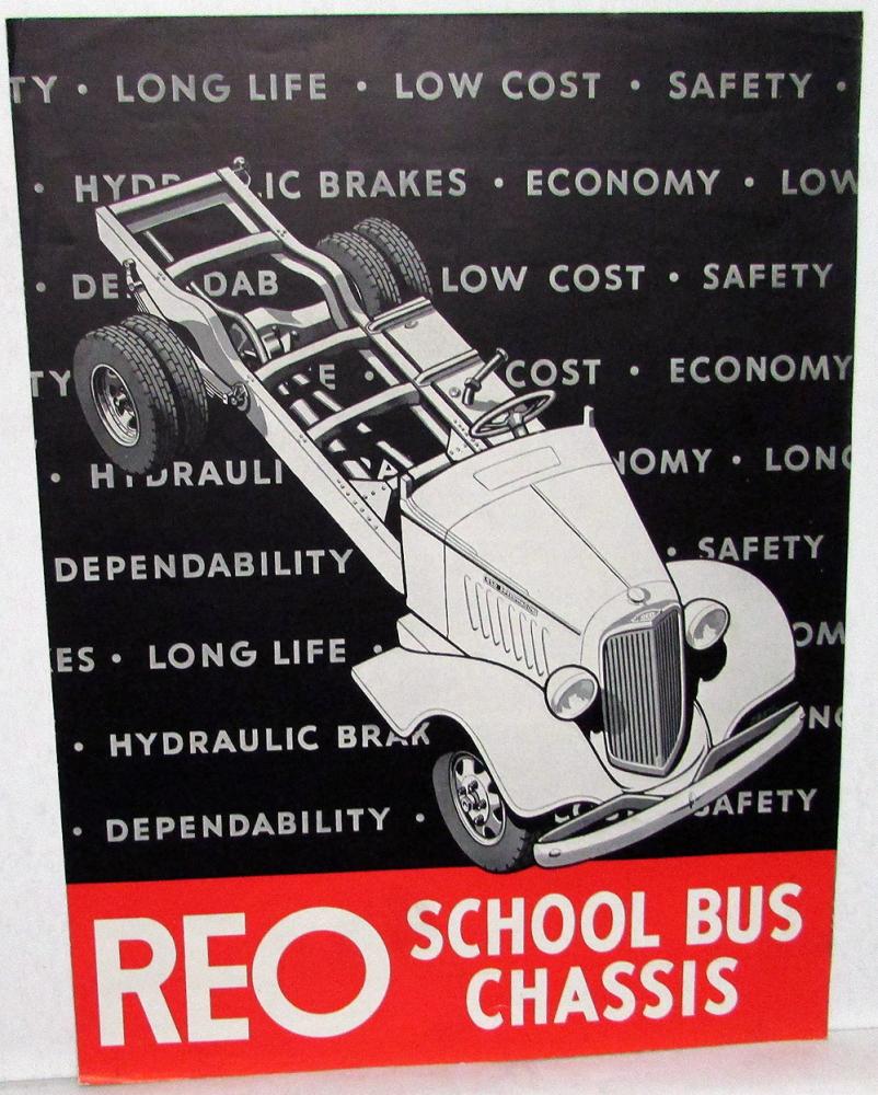 1935 REO Dealer Sales Brochure School Bus Chassis Features Wayne Bodies Orig