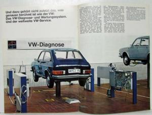 1971 Volkswagen 411E Dark Blue Cover Sale Brochure - German Text