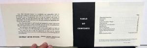 1961 Chevrolet Corvair Owners Manual Original 500 700 Monza Chevy 61 Nice