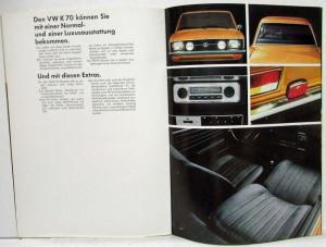 1971 VW Der K70 Sales Brochure - German Text